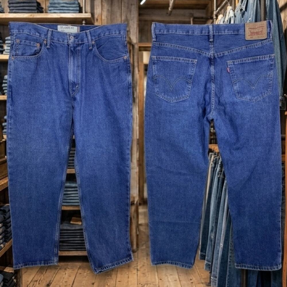 Levi's 550 Red Tab Straight leg Regular Fit Mid Rise Blue Jeans Men's Size 35x30